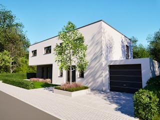 Massivhaus Entwurf PR171-78 von FAVORIT Massivhaus, Cubushaus Außenansicht 14