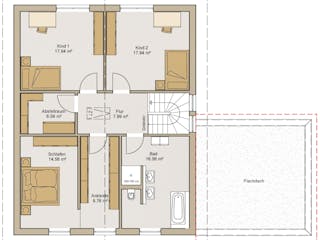 Fertighaus Einfamilienhaus 28-182-170 von BoHolz Haus, Satteldach-Klassiker Grundriss 2