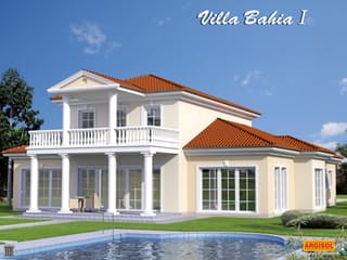 Massivhaus Villa Bahia I von ARGISOL-Bausysteme Bausatzhaus ab 76600€, Stadtvilla Außenansicht 1