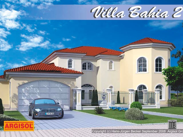 Massivhaus Villa Bahia II von ARGISOL-Bausysteme Bausatzhaus ab 99800€, Stadtvilla Außenansicht 1