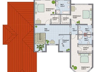 Massivhaus Villa Bahia II von ARGISOL-Bausysteme Bausatzhaus ab 99800€, Stadtvilla Grundriss 1