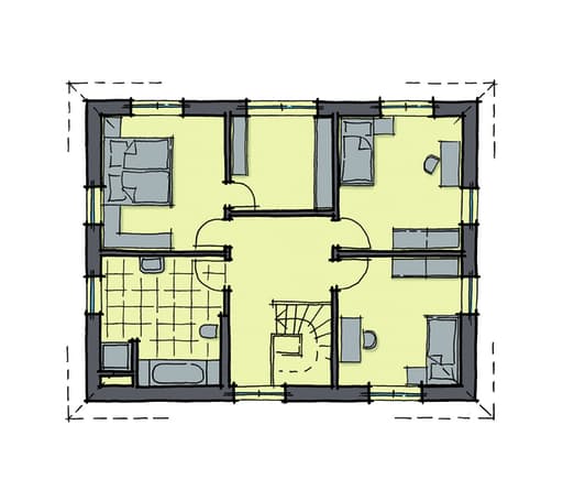 Fertighaus Baixa von GUSSEK HAUS Schlüsselfertig ab 330300€, Stadtvilla Grundriss 2