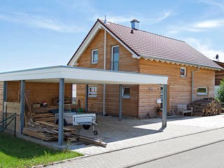 Fertighaus Balance 772.311 von Beilharz Schlüsselfertig ab 250000€, Satteldach-Klassiker Außenansicht 2