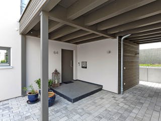 Fertighaus Balance 772.369 von Beilharz Schlüsselfertig ab 250000€, Satteldach-Klassiker Außenansicht 2