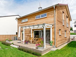 Fertighaus Balance 772.377 von Beilharz Schlüsselfertig ab 250000€, Satteldach-Klassiker Außenansicht 1