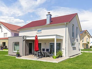 Fertighaus Balance 772.457 von Beilharz Schlüsselfertig ab 250000€, Satteldach-Klassiker Außenansicht 1