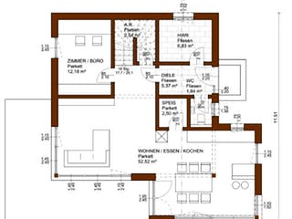 Blockhaus Balance 146 von Rubner Haus Schlüsselfertig ab 360000€, Cubushaus Grundriss 1