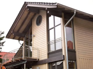 Fertighaus Bambus von Stommel Haus Schlüsselfertig ab 300000€, Blockhaus Außenansicht 12