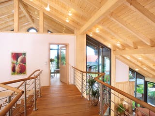 Fertighaus Bambus von Stommel Haus Schlüsselfertig ab 300000€, Blockhaus Innenansicht 1