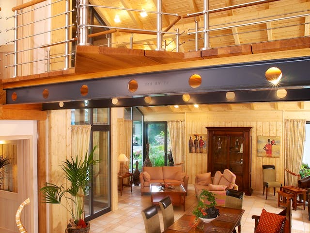 Fertighaus Bambus von Stommel Haus Schlüsselfertig ab 300000€, Blockhaus Innenansicht 3