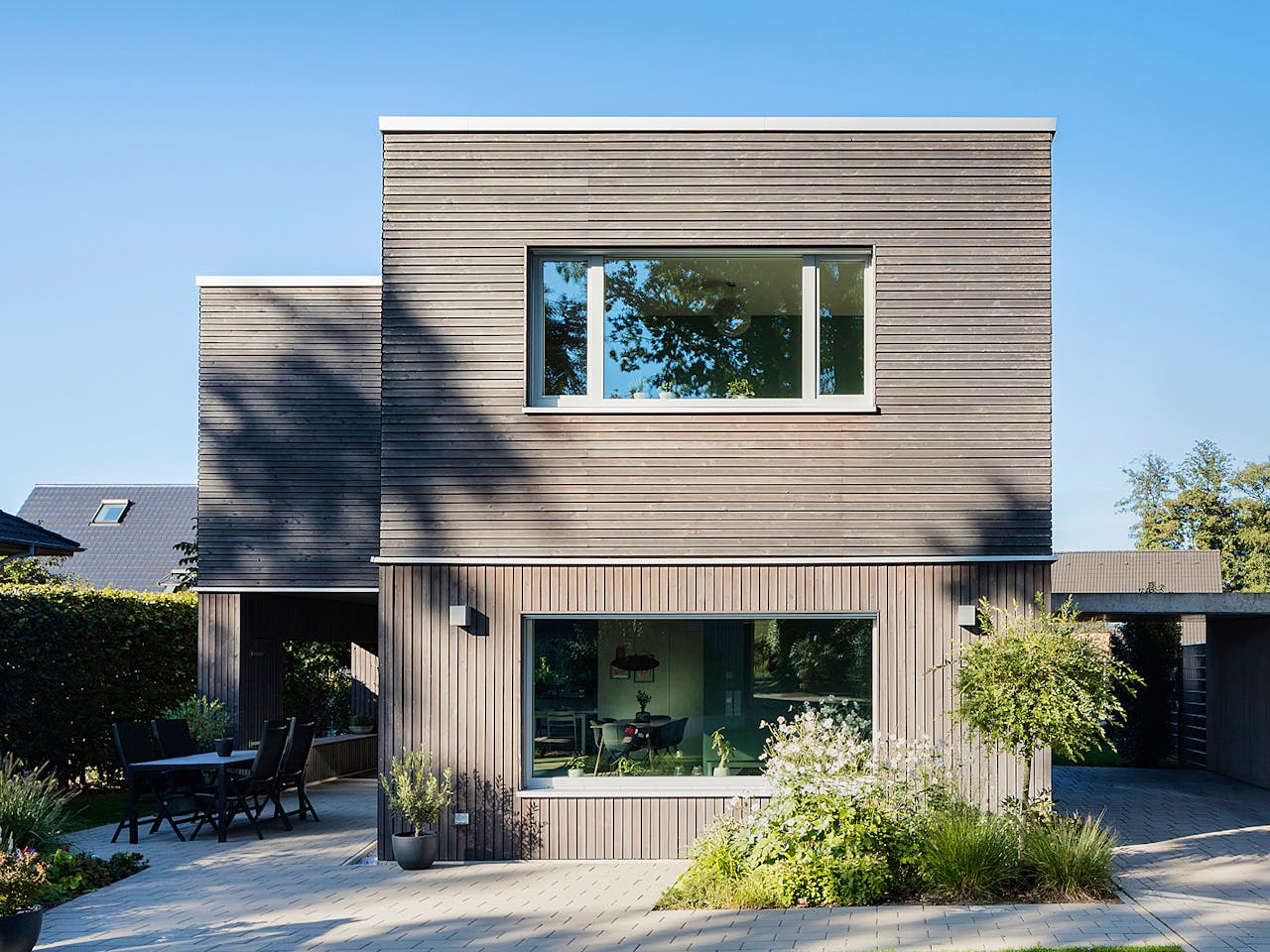 Fertighaus Emmelndorf von Bardowicks.Haus und Holzbau Schlüsselfertig ab 620000€, Cubushaus Außenansicht 1