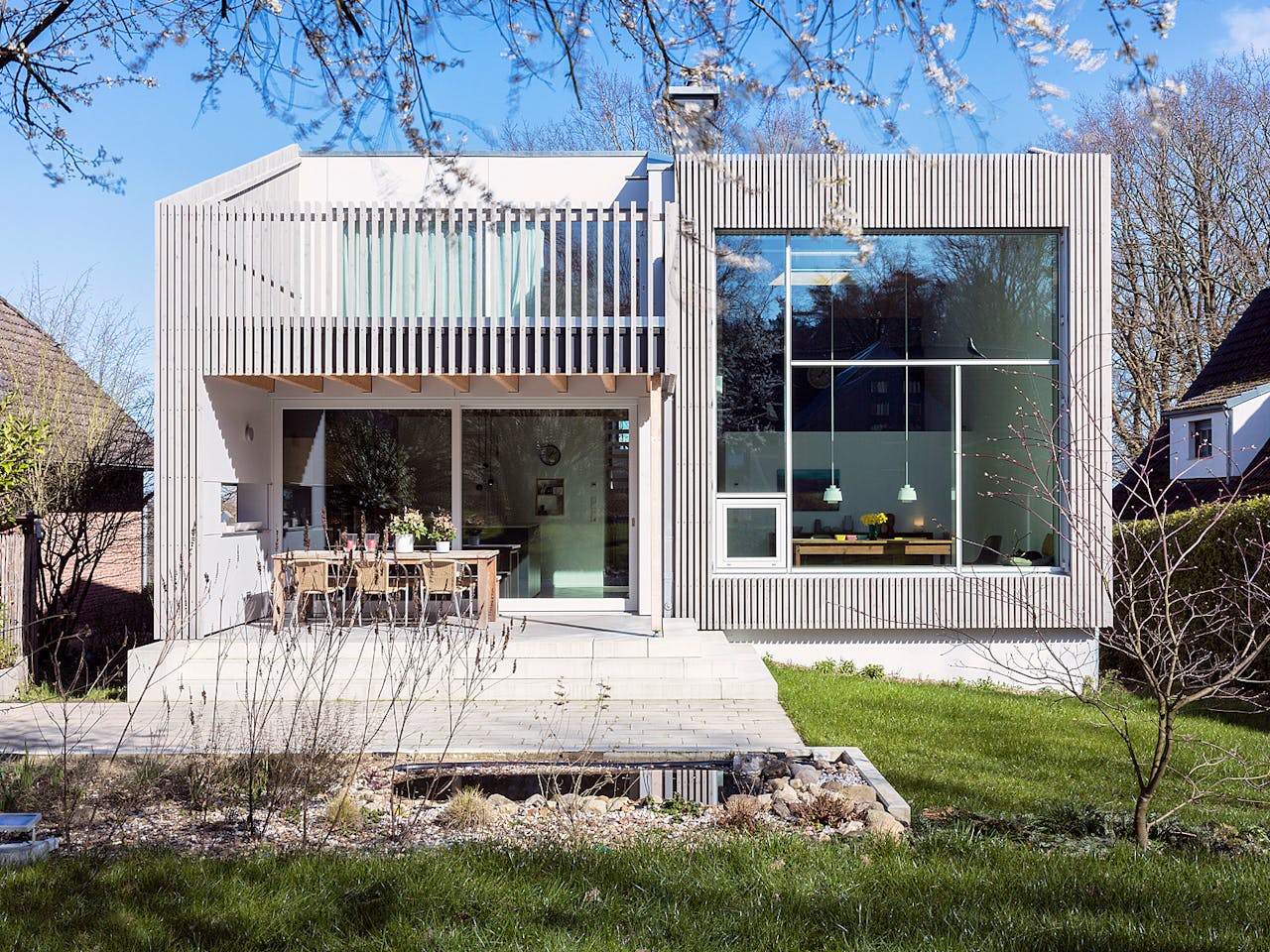 Fertighaus Marmstorf von Bardowicks.Haus und Holzbau Ausbauhaus ab 340000€, Cubushaus Außenansicht 1