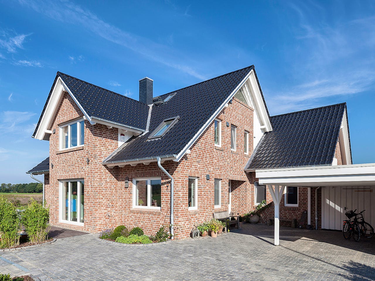 Fertighaus Stöckte von Bardowicks.Haus und Holzbau Ausbauhaus ab 350000€, Satteldach-Klassiker Außenansicht 1