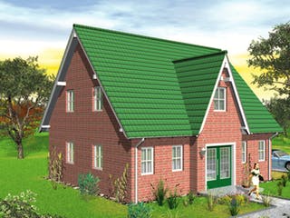 Massivhaus Bari von VARIANT-HAUS Bausatzhaus ab 43557€, Satteldach-Klassiker Außenansicht 1