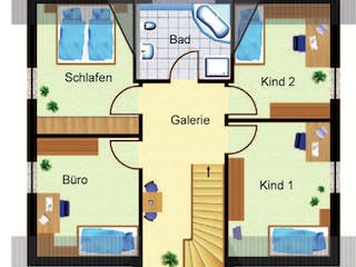 Massivhaus Bari von VARIANT-HAUS Bausatzhaus ab 43557€, Satteldach-Klassiker Grundriss 2
