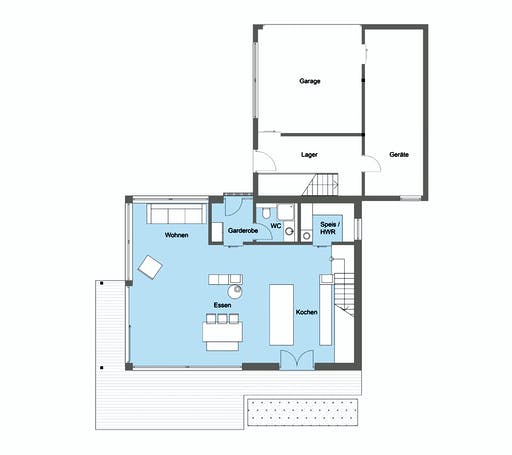Fertighaus Kaiser - Kundenhaus von Baufritz Schlüsselfertig ab 740000€, Satteldach-Klassiker Grundriss 1