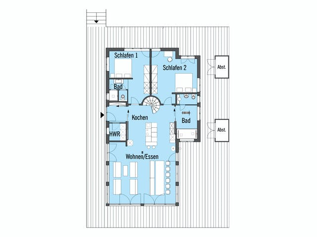 Fertighaus Mommsen - Kundenhaus von Bau-Fritz Schlüsselfertig ab 730000€, Satteldach-Klassiker Grundriss 1