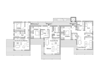Fertighaus Mehrfamilienhaus Falchengraben von Bau-Fritz - Mehrfamilienhäuser Schlüsselfertig ab 3015000€, Grundriss 2