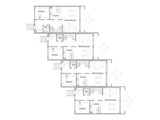 Fertighaus Mehrfamilienhaus Gardet von Bau-Fritz - Mehrfamilienhäuser Schlüsselfertig ab 595000€, Cubushaus Grundriss 1