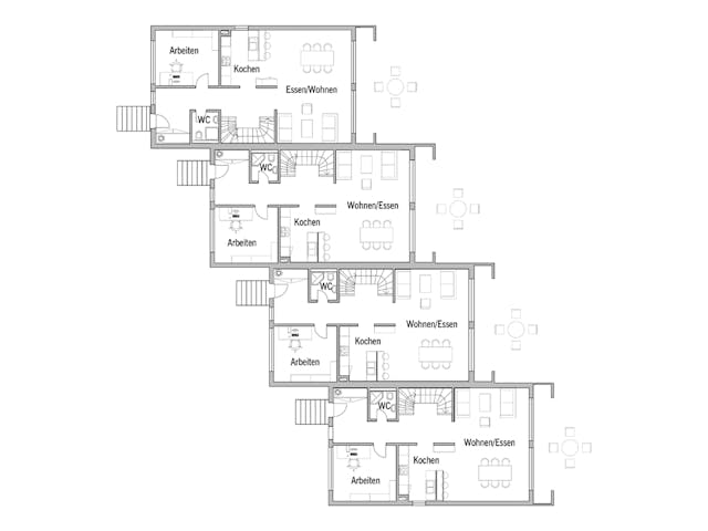 Fertighaus Mehrfamilienhaus Gardet von Bau-Fritz - Mehrfamilienhäuser Schlüsselfertig ab 595000€, Cubushaus Grundriss 1
