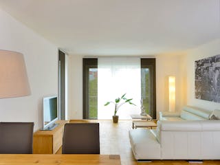 Fertighaus Mehrfamilienhaus Münch von Bau-Fritz - Mehrfamilienhäuser Schlüsselfertig ab 1015000€, Pultdachhaus Innenansicht 1