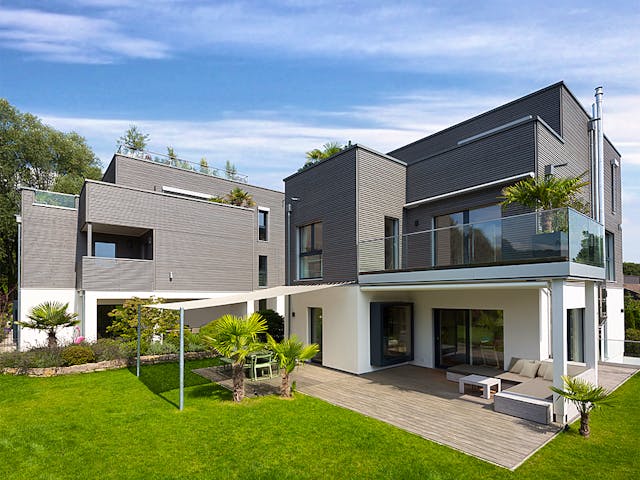 Fertighaus Mehrfamilienhaus Peters von Bau-Fritz - Mehrfamilienhäuser Schlüsselfertig ab 2730000€, Cubushaus Außenansicht 1