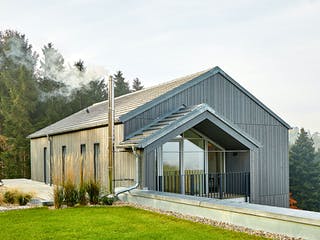 Fertighaus Haus am Wald - Kundenhaus von Bau-Fritz Schlüsselfertig ab 940000€, Satteldach-Klassiker Außenansicht 4