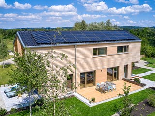 Fertighaus Lichtblick - Musterhaus Erkheim von Bau-Fritz Schlüsselfertig ab 650000€, Satteldach-Klassiker Außenansicht 4