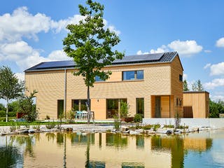 Fertighaus Lichtblick - Musterhaus Erkheim von Bau-Fritz Schlüsselfertig ab 650000€, Satteldach-Klassiker Außenansicht 8