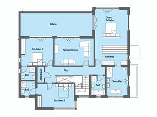 Fertighaus Liming - Kundenhaus von Bau-Fritz Schlüsselfertig ab 1810000€, Cubushaus Grundriss 2
