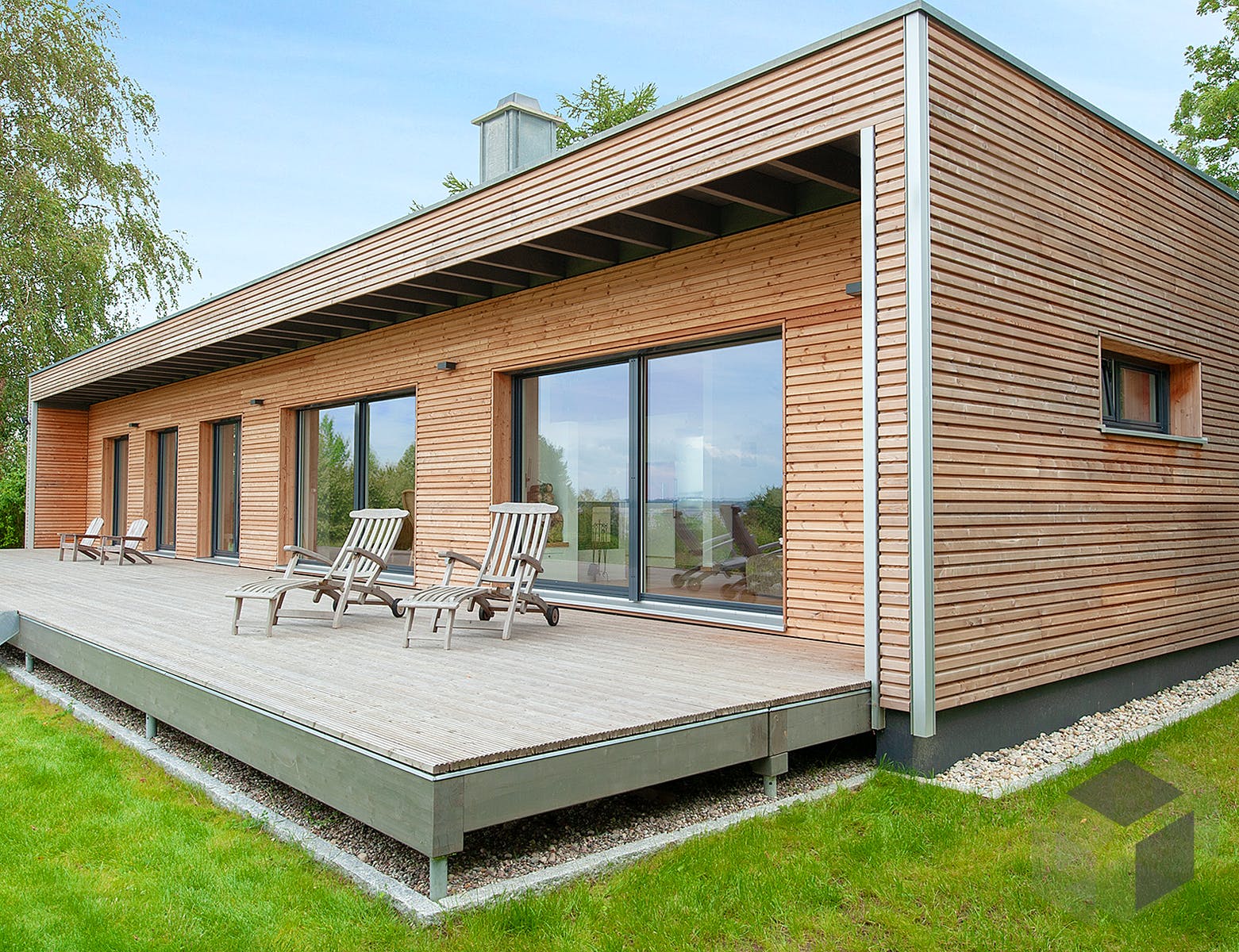 Einfamilienhaus Moderner Bungalow von BauFritz Fertighaus.at