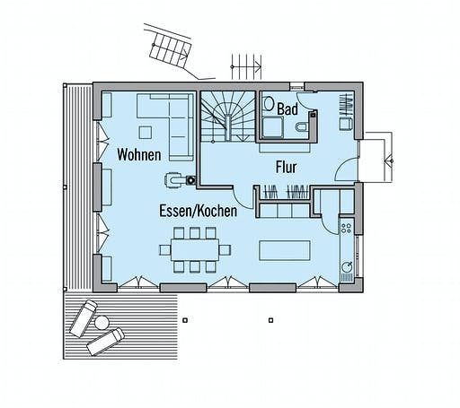 Fertighaus Motz-Russ - Kundenhaus von Bau-Fritz Schlüsselfertig ab 560000€, Satteldach-Klassiker Grundriss 1