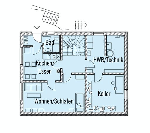 Fertighaus Motz-Russ - Kundenhaus von Bau-Fritz Schlüsselfertig ab 560000€, Satteldach-Klassiker Grundriss 3