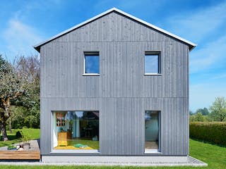 Fertighaus Remiger - Kundenhaus von Bau-Fritz Schlüsselfertig ab 470000€, Satteldach-Klassiker Außenansicht 3