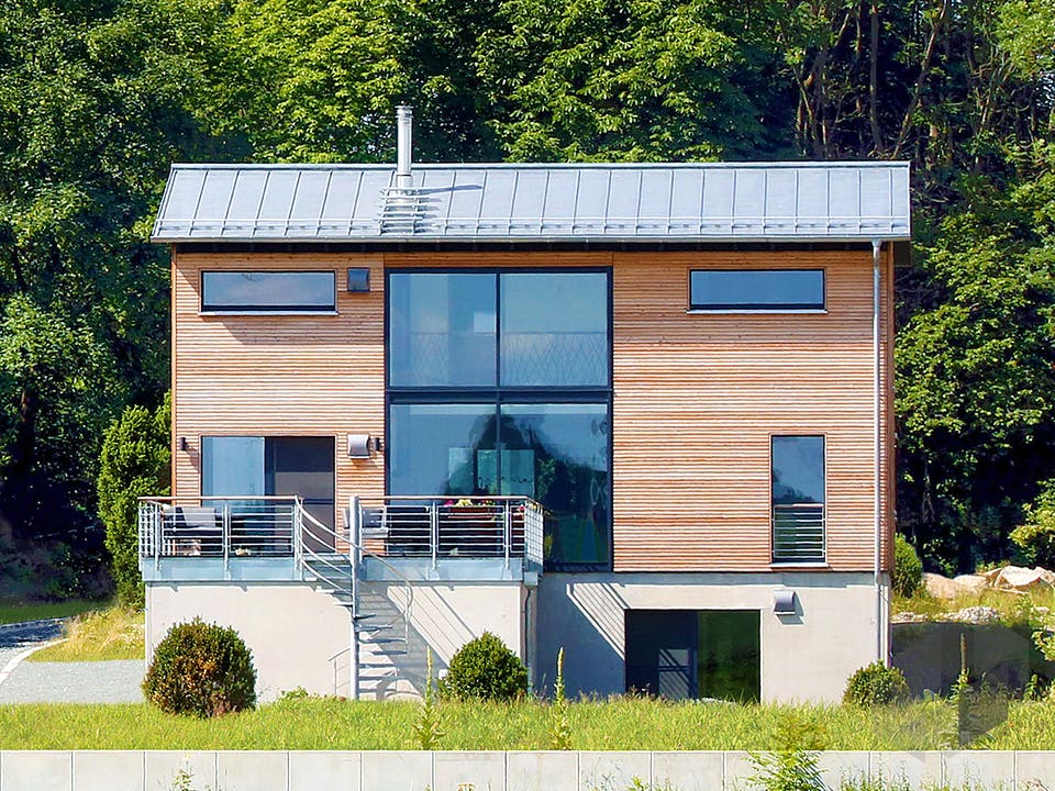 Schellenberg - Kundenhaus von Baufritz Außenansicht