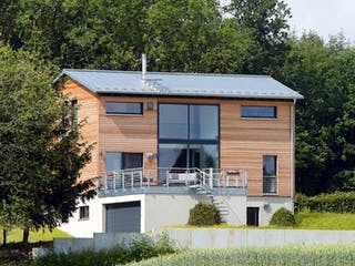 Fertighaus Schellenberg - Kundenhaus von Bau-Fritz Schlüsselfertig ab 725000€, Satteldach-Klassiker Außenansicht 2
