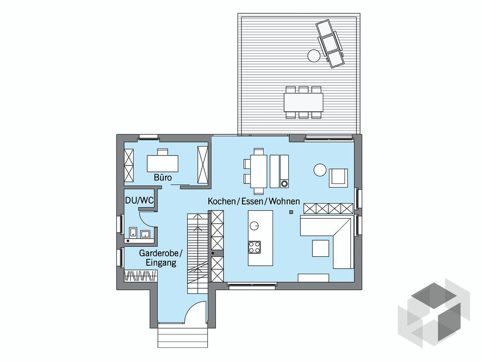 Schellenberg - Kundenhaus von Baufritz Grundriss