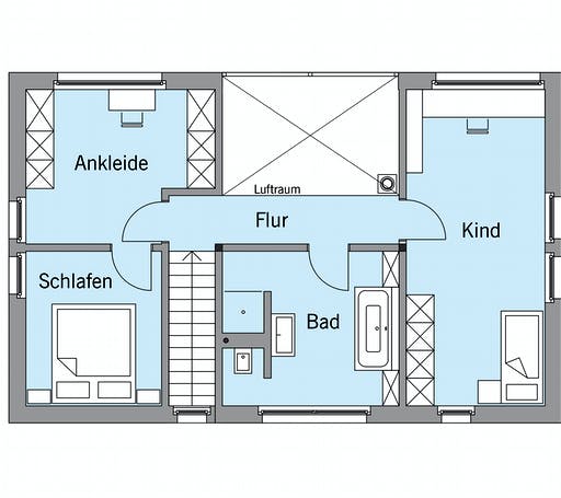 Fertighaus Schellenberg - Kundenhaus von Baufritz Schlüsselfertig ab 705000€, Satteldach-Klassiker Grundriss 2
