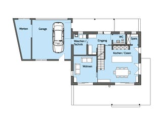 Fertighaus Schneider - Kundenhaus von Bau-Fritz Schlüsselfertig ab 475000€, Satteldach-Klassiker Grundriss 2