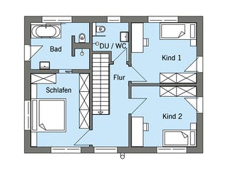 Fertighaus Schneider - Kundenhaus von Bau-Fritz Schlüsselfertig ab 475000€, Satteldach-Klassiker Grundriss 4