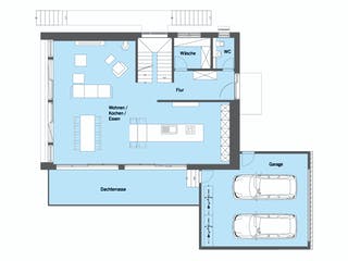 Fertighaus Steffen - Kundenhaus von Bau-Fritz Schlüsselfertig ab 1300000€, Satteldach-Klassiker Grundriss 1