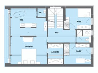 Fertighaus Steffen - Kundenhaus von Bau-Fritz Schlüsselfertig ab 1300000€, Satteldach-Klassiker Grundriss 2