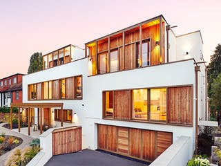 Fertighaus Woloszczuk - Kundenhaus von Bau-Fritz Schlüsselfertig ab 3000000€, Stadtvilla Außenansicht 4