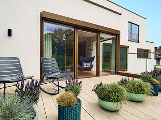 Fertighaus Woloszczuk - Kundenhaus von Bau-Fritz Schlüsselfertig ab 3000000€, Stadtvilla Außenansicht 6