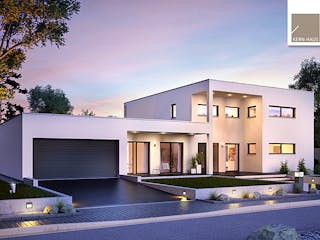 Massivhaus Bauhaus Ixeo von Kern-Haus Schlüsselfertig ab 737900€, Cubushaus Außenansicht 5 Massivhaus Bauhaus Ixeo von Kern-Haus Schlüsselfertig ab 737900€, Cubushaus Außenansicht 5