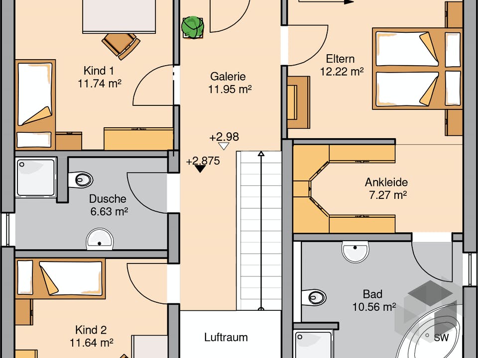 Bauhaus Linea von Kern-Haus Grundriss