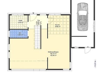 Massivhaus Bauhaus 141 von SYSTEMHAUS HAUSVERTRIEB Schlüsselfertig ab 303415€, Cubushaus Grundriss 1