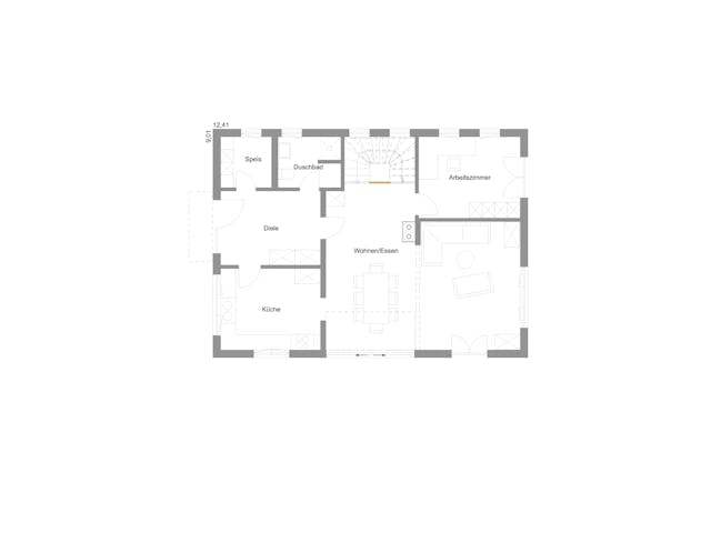 Fertighaus Bayerisch Gmain von Regnauer Hausbau Schlüsselfertig ab 379645€, Satteldach-Klassiker Grundriss 3