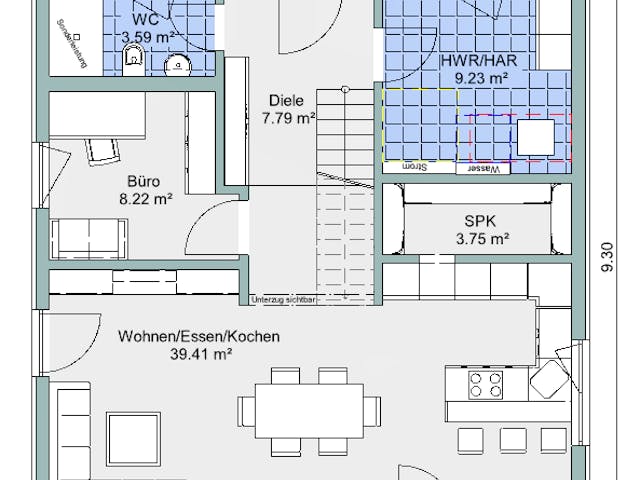Fertighaus Bestseller Weitblick 140 von BoHolz Haus Schlüsselfertig ab 403416€, Stadtvilla Grundriss 1