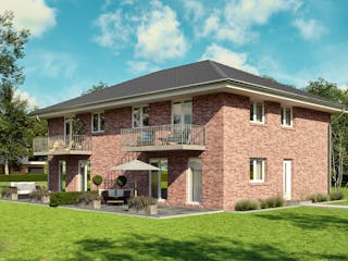Massivhaus STADTVILLA 255 MIT 4 WOHNEINHEITEN von Kähler Massivhaus Schlüsselfertig ab 697260€, Stadtvilla Außenansicht 1